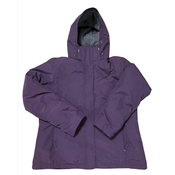 Lands End Squall Insulated Coat Jacket Womens Large 14-16 Purple Utility Chore - Picture 1 of 13